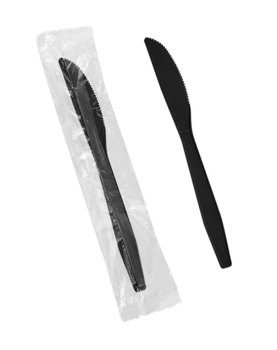 CHOICE BLACK WRAPPED HVY  WEIGHT KNIFE 1000/CS