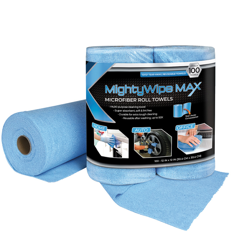 MIGHTY WIPES MICROFIBER WIPER  ROLLS 12X12X50/ROLL X 6 ROLLS 
